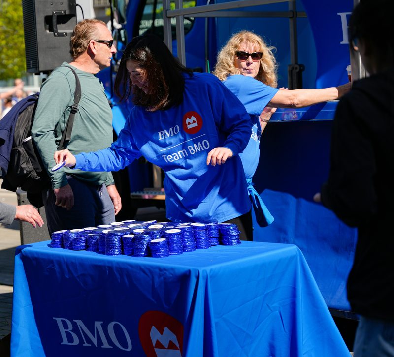 Staff at a promotional table